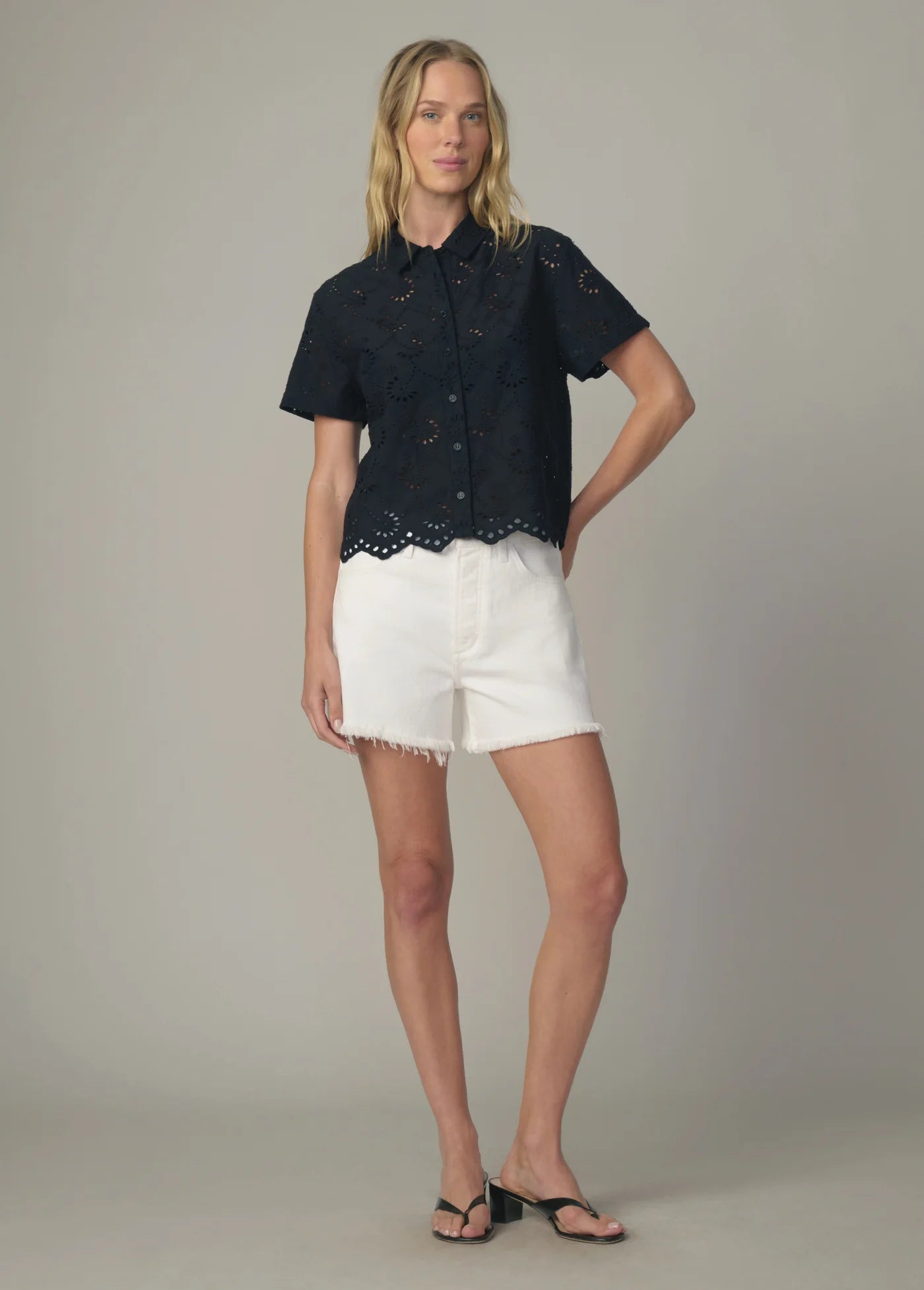 THE EYELET SHORT SLEEVE SHIRT
