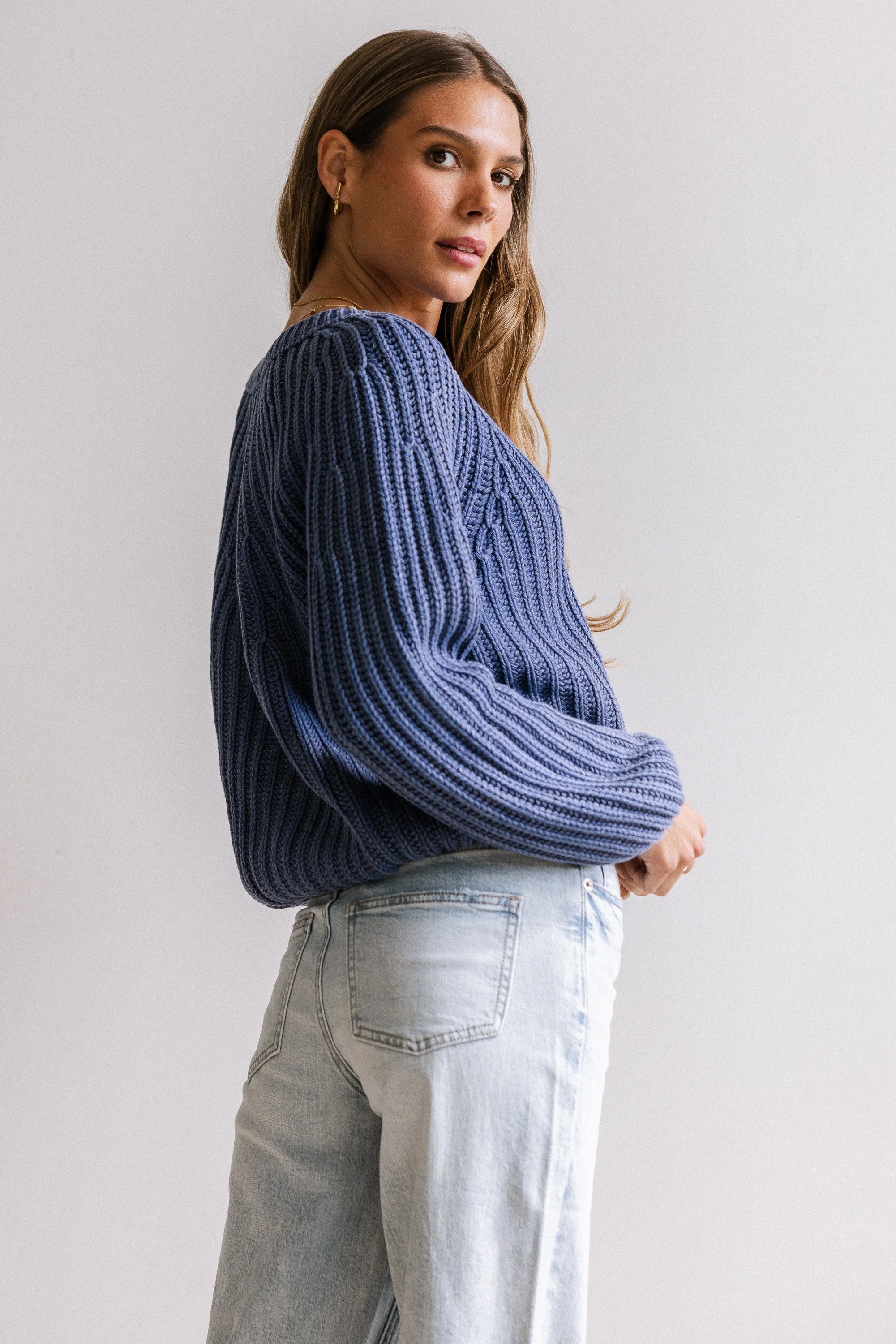 Katie Knit Cardigan in Navy FINAL SALE